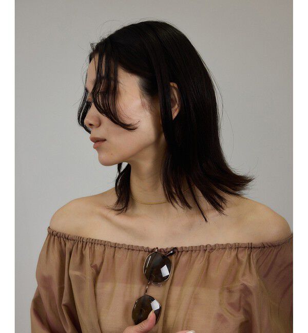 SALON adam et rope'「コットンシルクレジェールフレアブラウス」|シャツ・ブラウス|