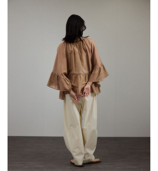 SALON adam et rope'「コットンシルクレジェールフレアブラウス」|シャツ・ブラウス|