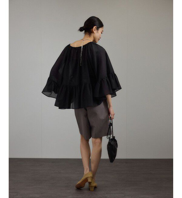 SALON adam et rope'「コットンシルクレジェールフレアブラウス」|シャツ・ブラウス|