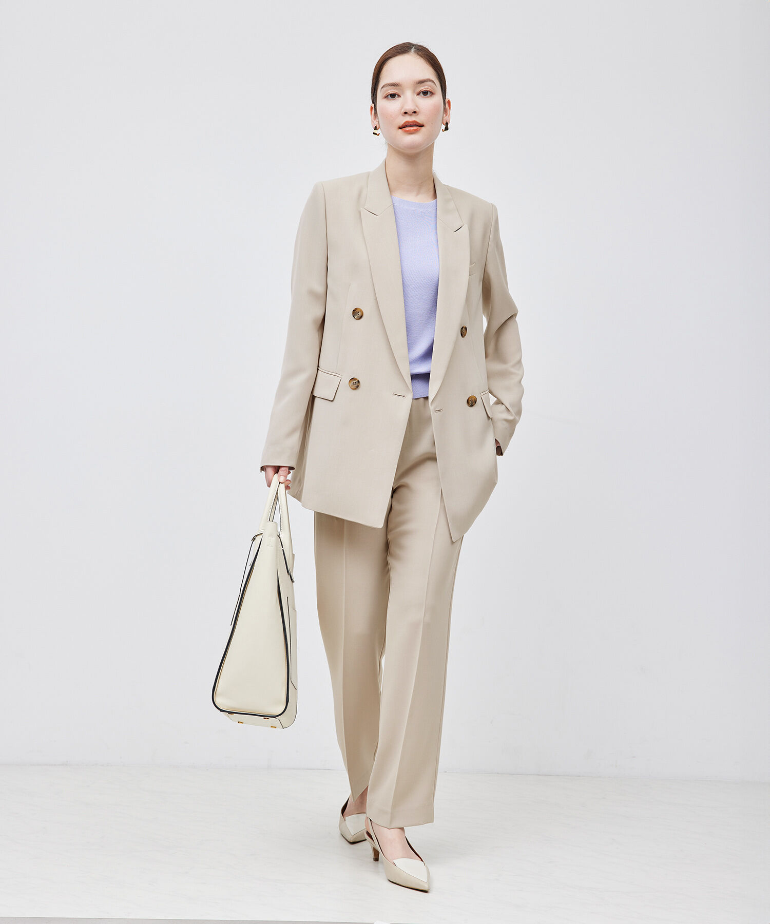 ROPE「ポリエステルツイルダブルジャケット/セットアップ対応【メディア掲載】」|テーラードジャケット|