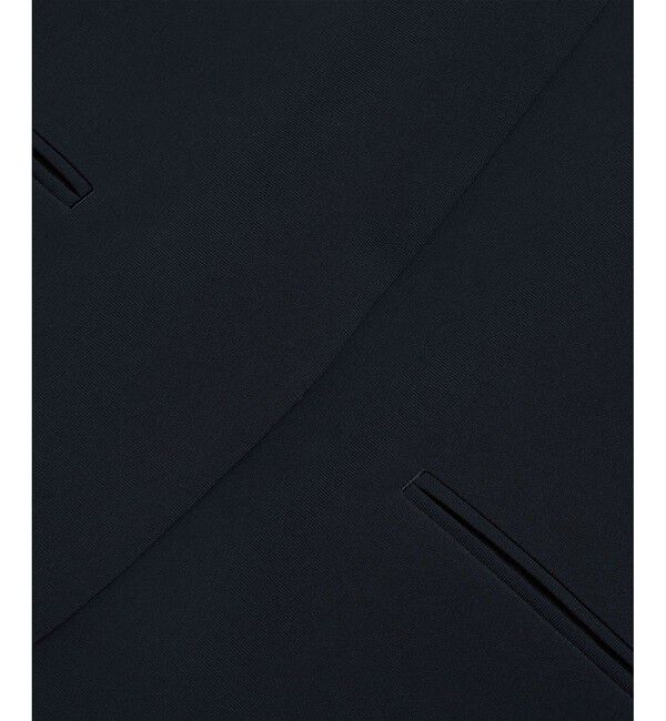 ROPE「トリアセダブルクロスＶネックジャケット/イージーケア」|ノーカラージャケット|