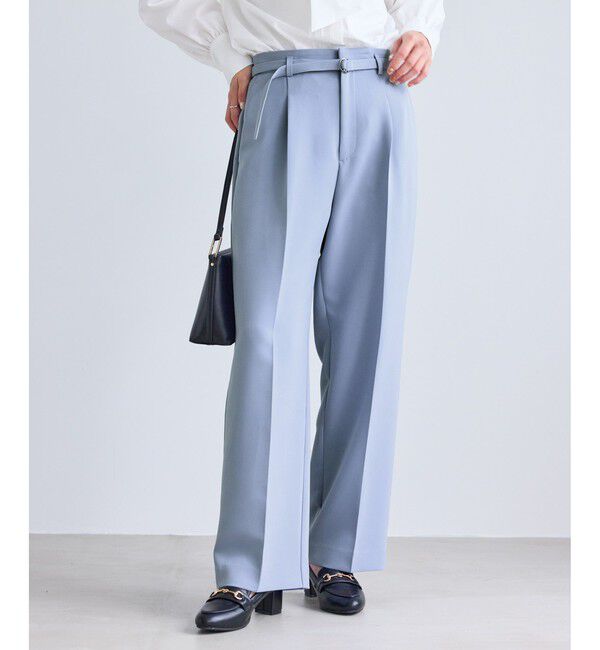 Rope&rsquo;Picnic「【WEB限定カラー】360&deg;ウルトラストレッチ ワイドパンツ/花粉ガード・セットアップ対応」|チノ|