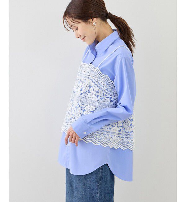 Rope&rsquo;Picnic「【WEB限定カラー】オーセンティックシャツ/UVカット・防シワ」|シャツ・ブラウス|