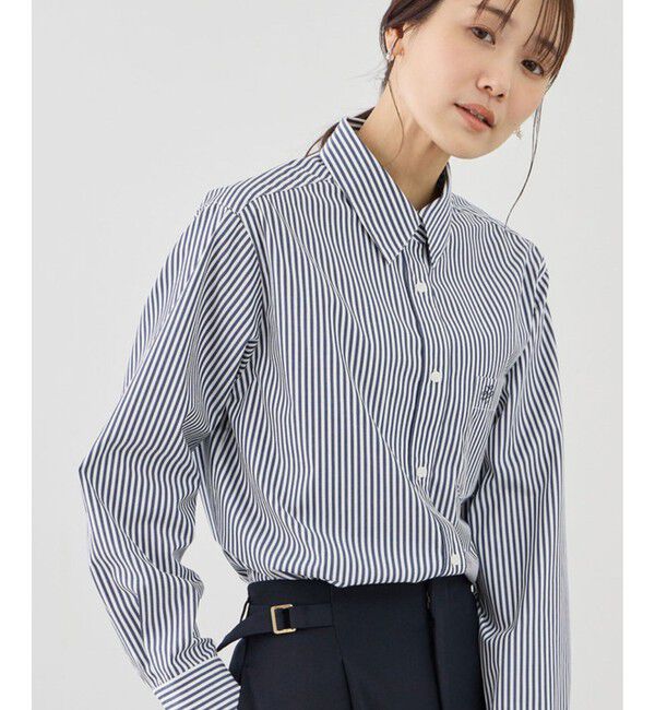 Rope&rsquo;Picnic「【WEB限定カラー】オーセンティックシャツ/UVカット・防シワ」|シャツ・ブラウス|ネイビー(40)