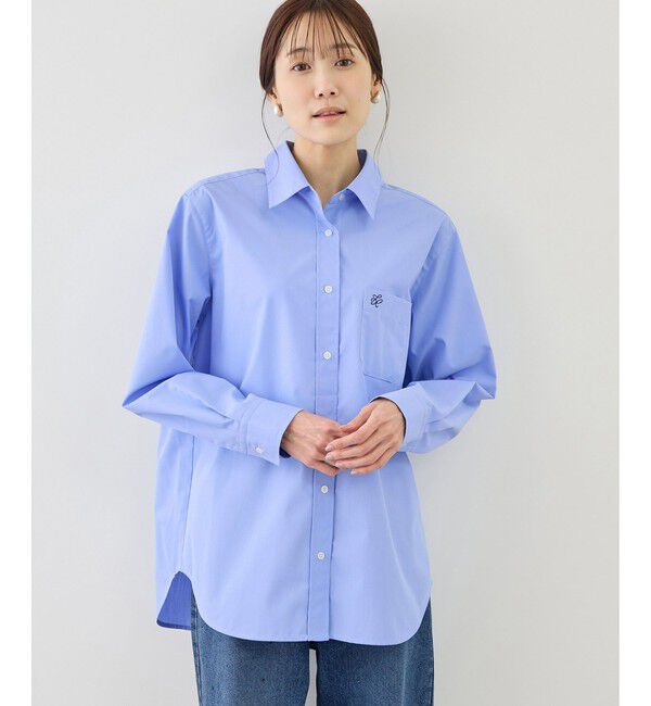 Rope&rsquo;Picnic「【WEB限定カラー】オーセンティックシャツ/UVカット・防シワ」|シャツ・ブラウス|ブルー(44)