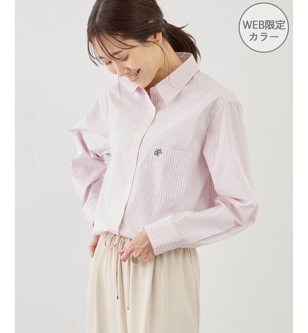 Rope&rsquo;Picnic「【WEB限定カラー】オーセンティックシャツ/UVカット・防シワ」|シャツ・ブラウス|ローズピンク(64)