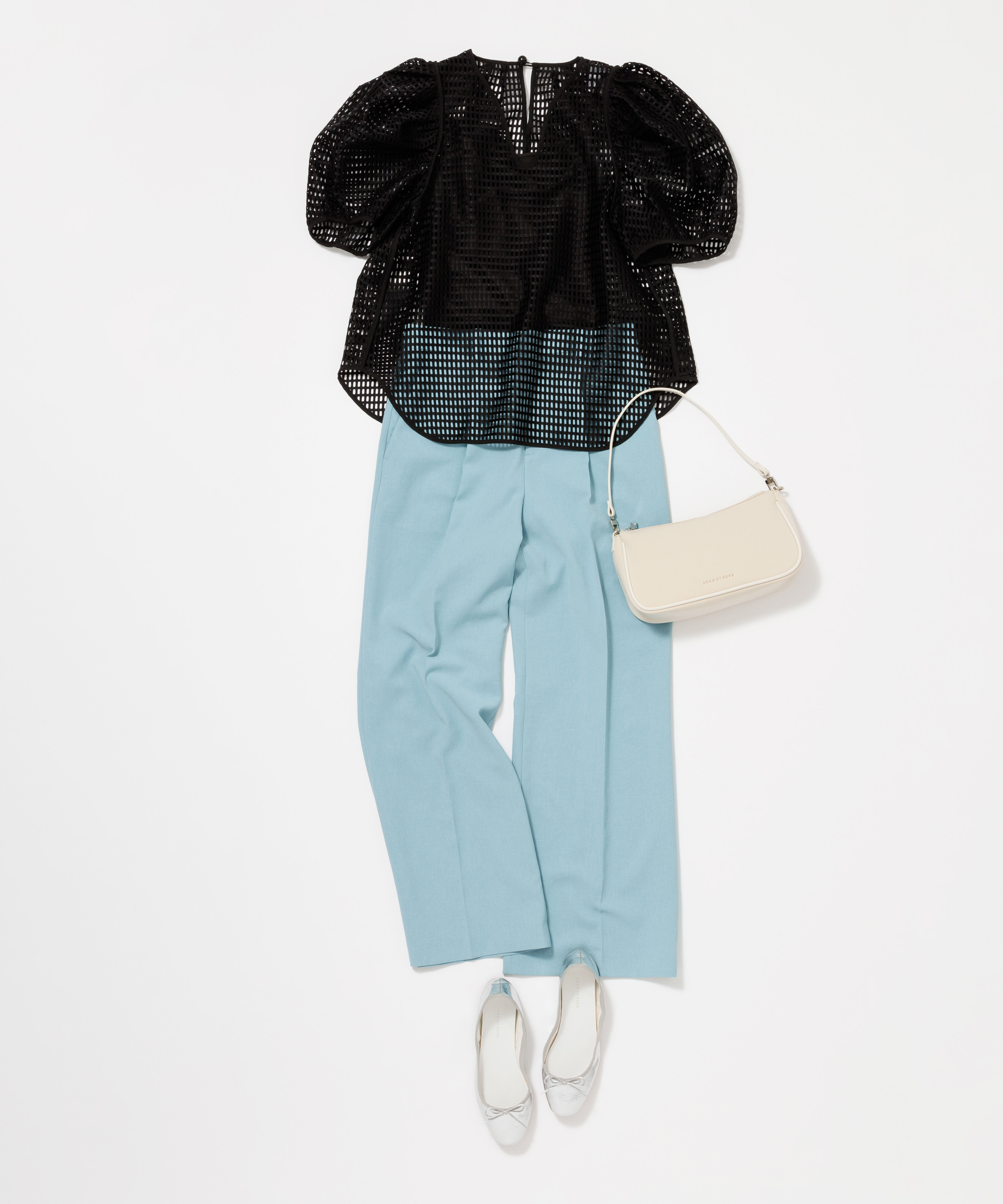 ADAM ET ROPE'「【サステナブル】メタリックバレエ」|バレエシューズ|