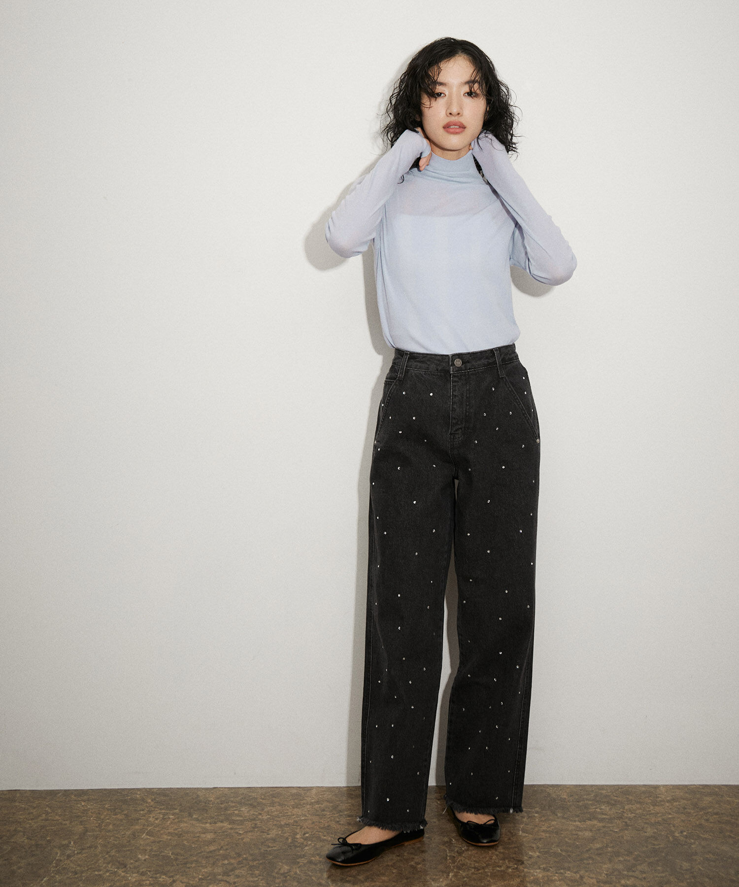 ADAM ET ROPE'「メタリックバレエ」|バレエシューズ|