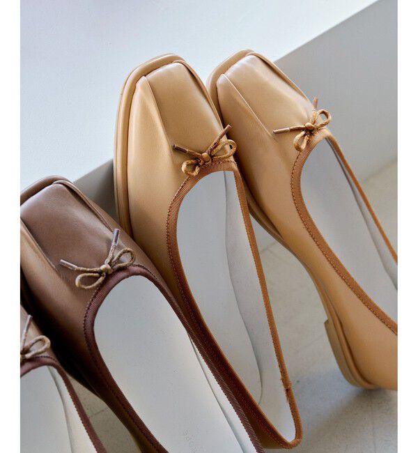 ADAM ET ROPE'「タックバレエシューズ」|バレエシューズ|ベージュ(27)