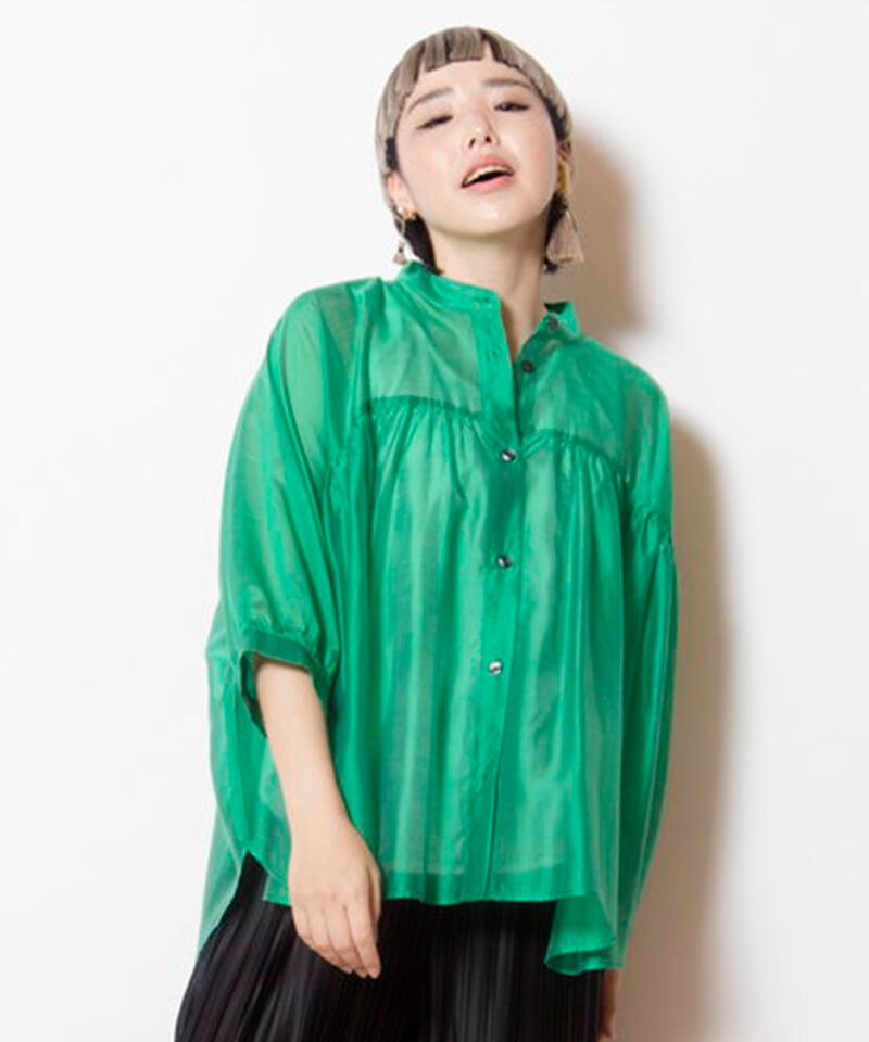  「シアードルマンギャザーブラウス」|シャツ・ブラウス|GREEN