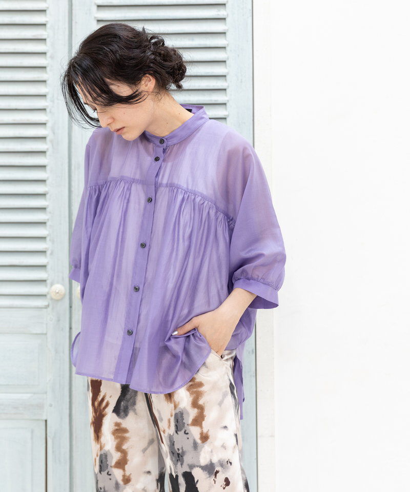  「シアードルマンギャザーブラウス」|シャツ・ブラウス|