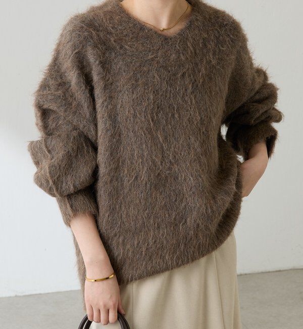  「アルパカ混Vネックニット」|ニット・セーター|