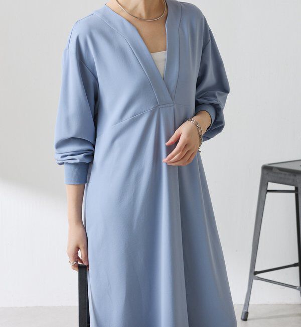  「ジャージVネックワンピース/セレモニー」|ワンピース|