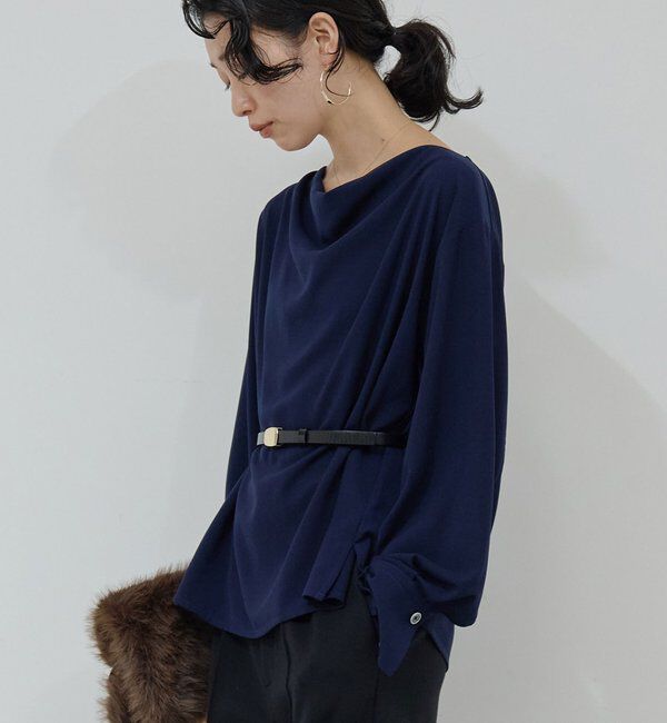  「フロントドレープブラウス」|シャツ・ブラウス|