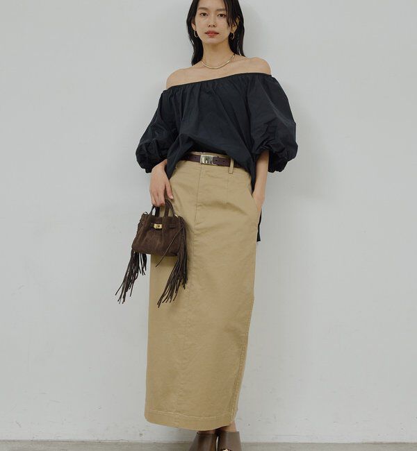  「チノストレッチスカート」|スカート|