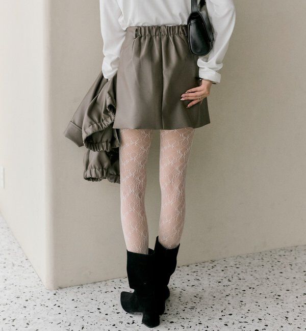  「フェイクレザーミニスカート」|スカート|