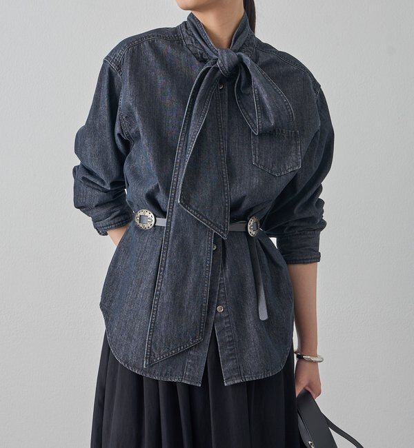  「デニムボウタイブラウス」|シャツ・ブラウス|