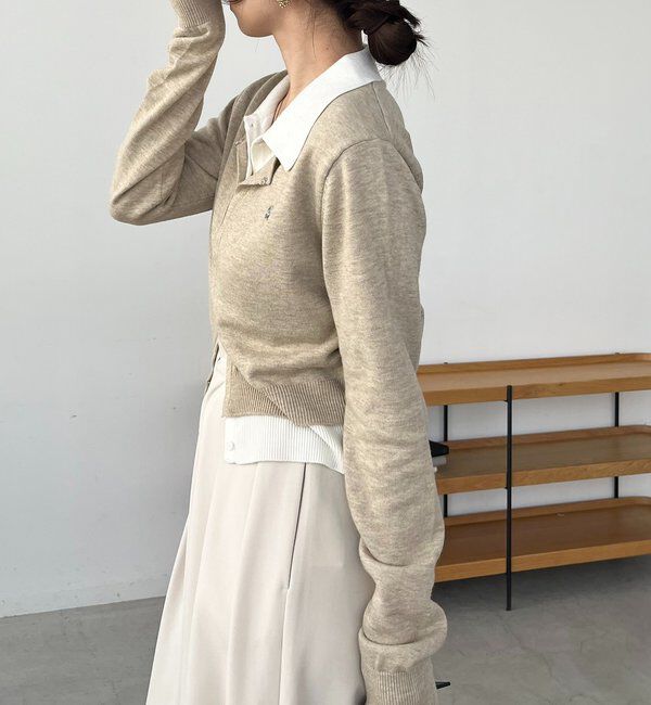  「レイヤードポロニットカーディガン」|カーディガン|