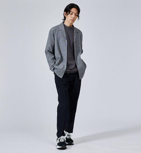 ABAHOUSE「【モックネック】度詰め天竺　ラグランスリーブＴシャツ」|Tシャツ・カットソー|