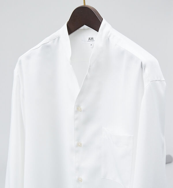 ABAHOUSE「【AH ABAHOUSE】アムンゼン Vネックシャツ」|シャツ・ブラウス|ホワイト