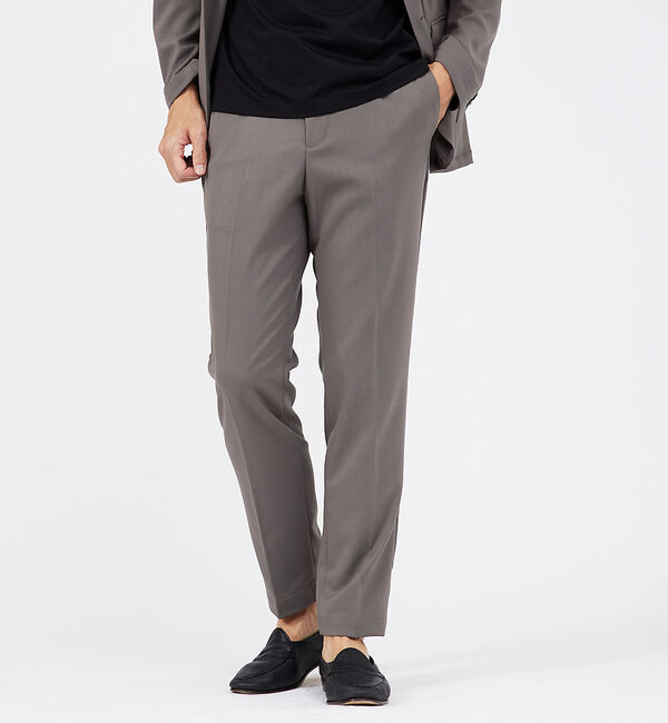 ABAHOUSE「【セットアップ対応】シルキータッチ ウォッシャブル  スラックス」|スラックス|モカ