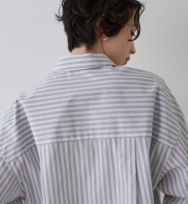 Rouge vif「コットンマルチストライプビッグシャツ」|シャツ・ブラウス|