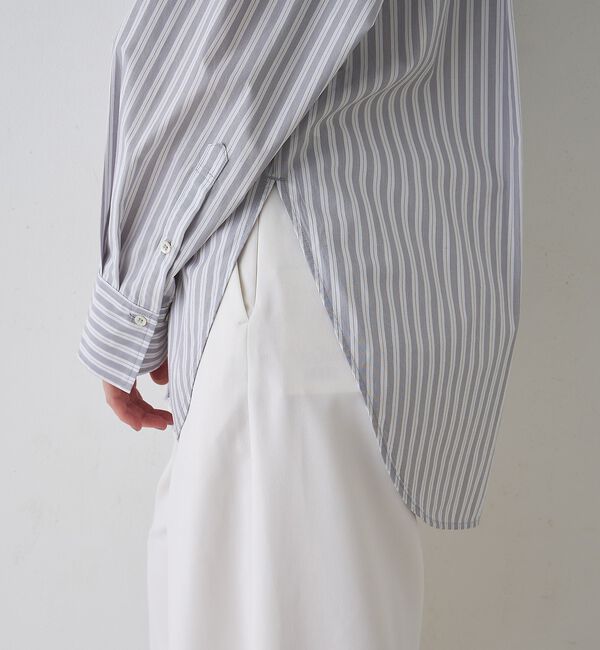 Rouge vif「コットンマルチストライプビッグシャツ」|シャツ・ブラウス|