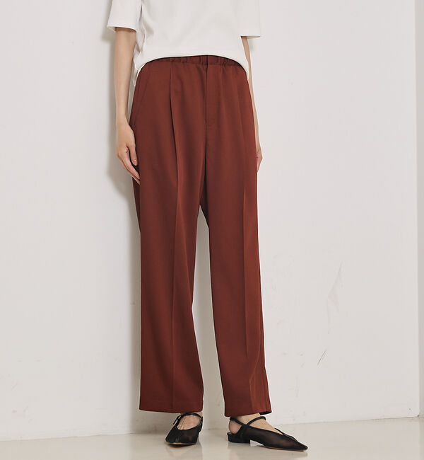 qualite「センタープレスカルゼイージーパンツ」|その他|