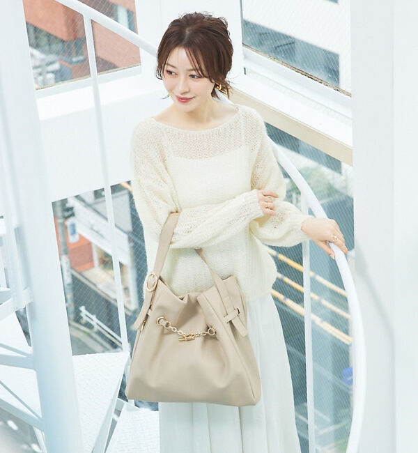 LOWELL things「【千葉由佳さん】コラボ HOBOトートバッグ」|トートバッグ|ライトベージュ