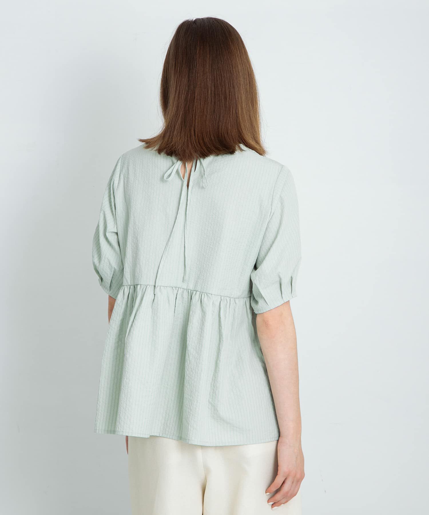 Sonny Label 「ストライプサッカーブラウス」|シャツ・ブラウス|