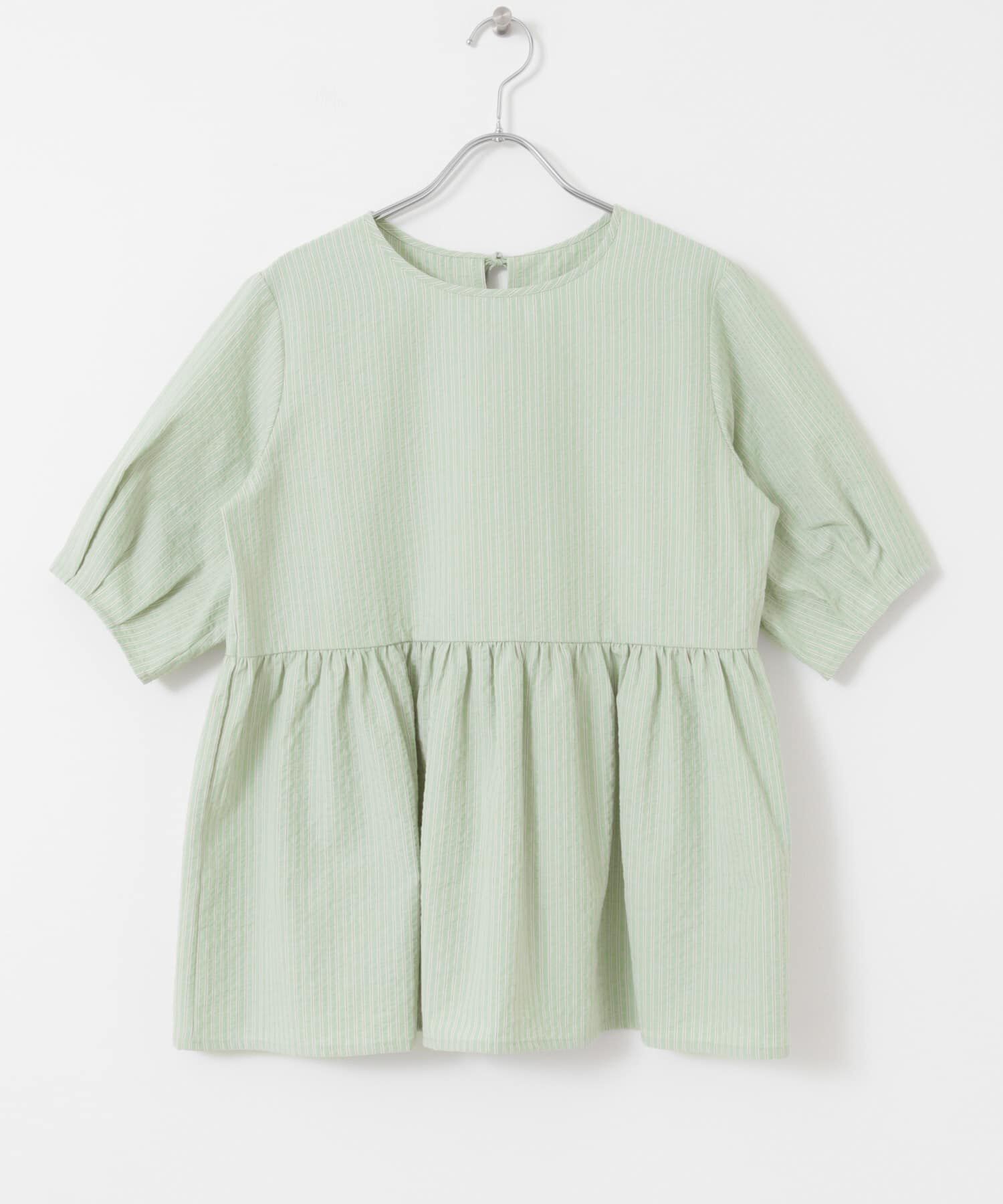 Sonny Label 「ストライプサッカーブラウス」|シャツ・ブラウス|