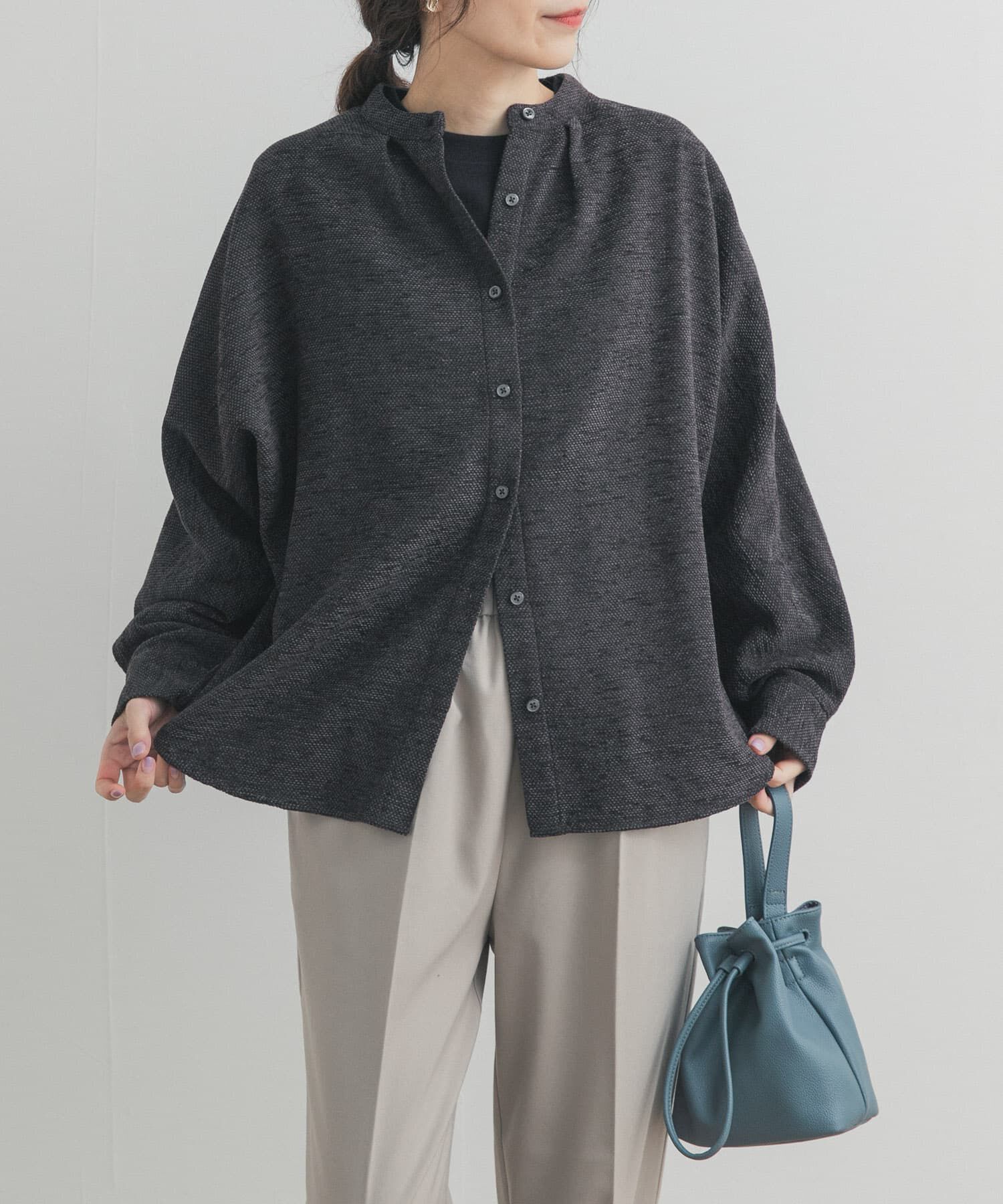 URBAN RESEARCH DOORS「ドルマンバンドカラーシャツ」|シャツ・ブラウス|