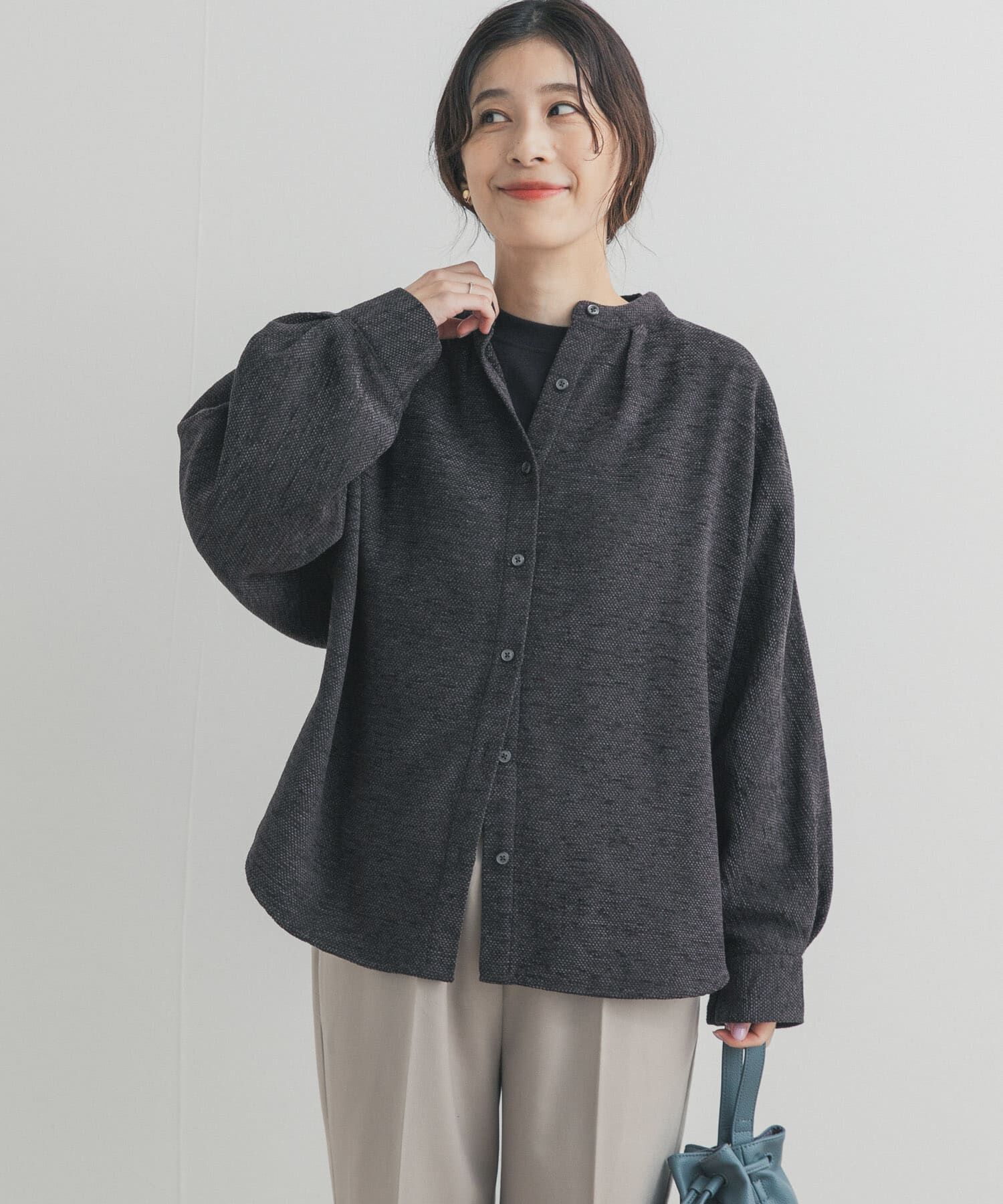 URBAN RESEARCH DOORS「ドルマンバンドカラーシャツ」|シャツ・ブラウス|