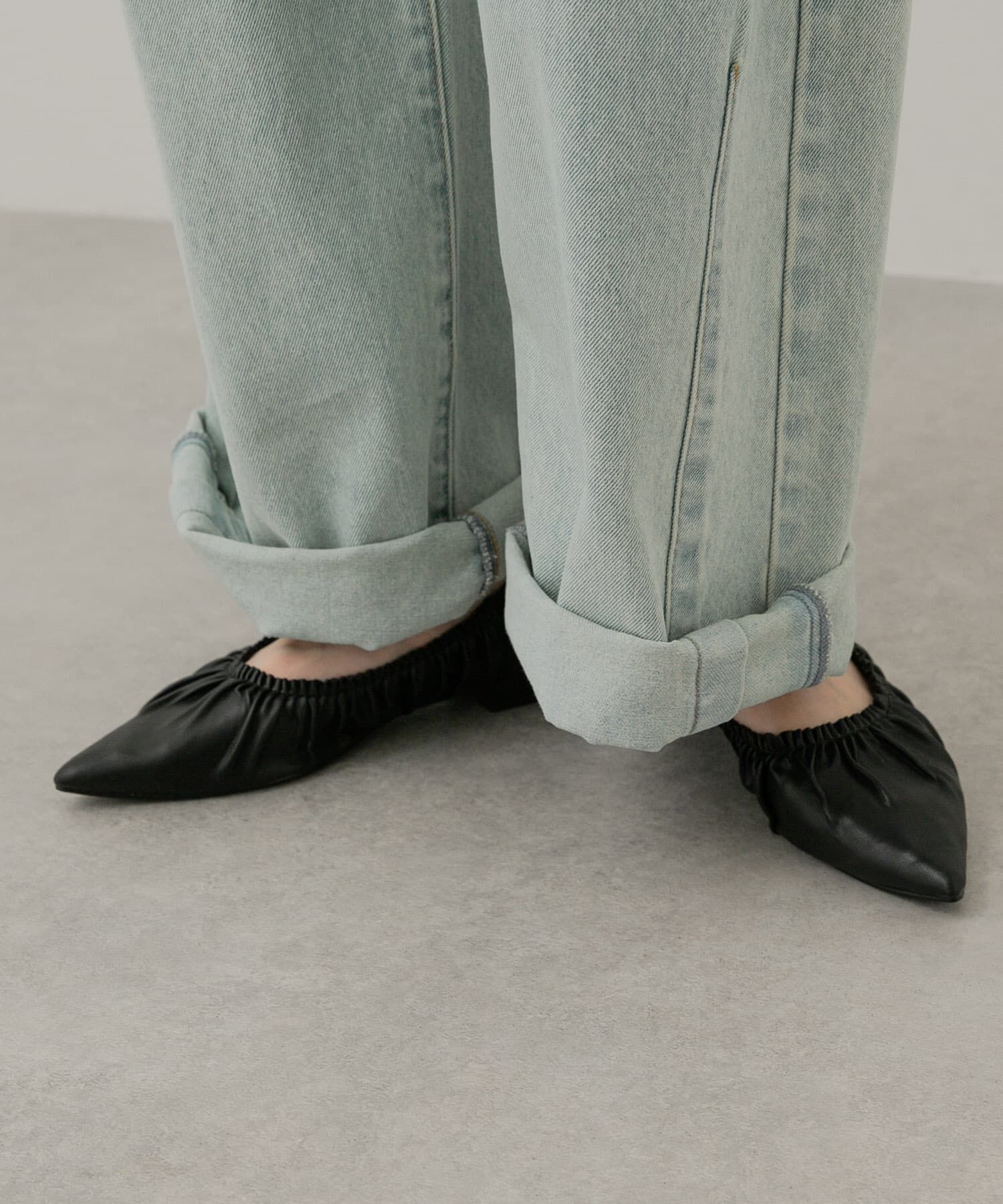 SENSE OF PLACE by URBAN RESEARCH「ギャザーフラットシューズ」|バレエシューズ|