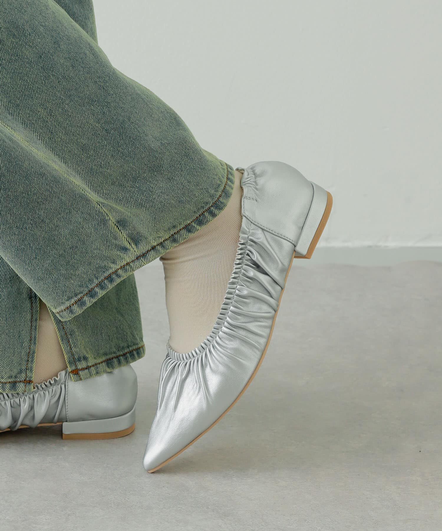 SENSE OF PLACE by URBAN RESEARCH「ギャザーフラットシューズ」|バレエシューズ|