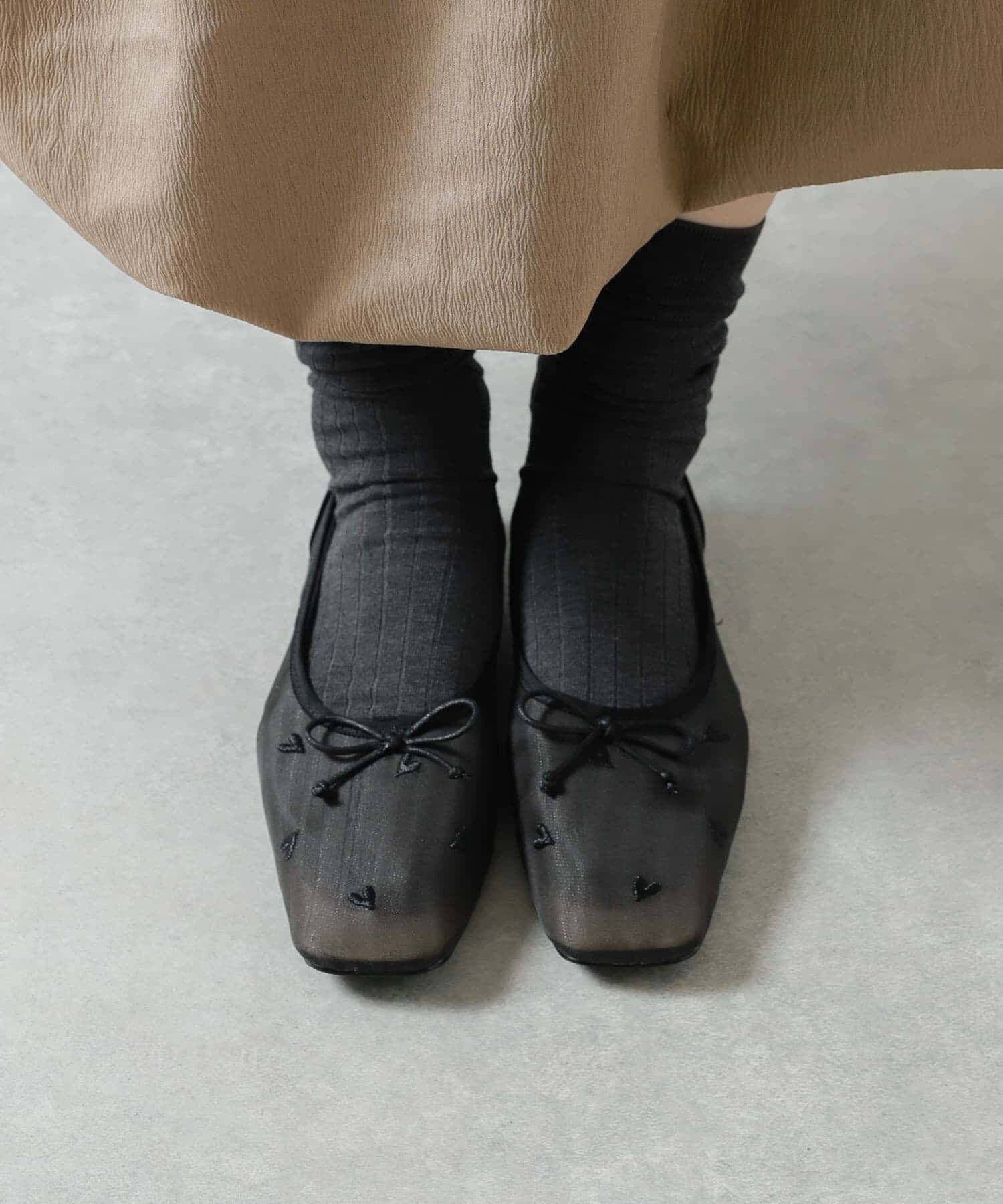 SENSE OF PLACE by URBAN RESEARCH「ハートチュールフラットシューズ」|バレエシューズ|