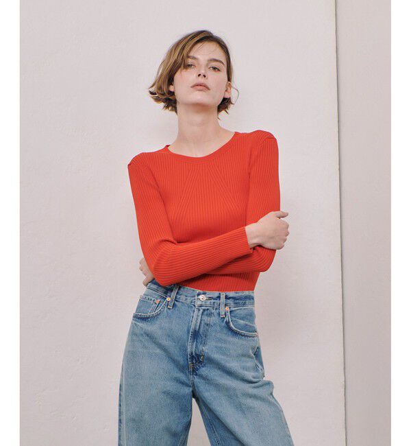 allureville「リブキリカエデザインプルオーバー」|ニット・セーター|