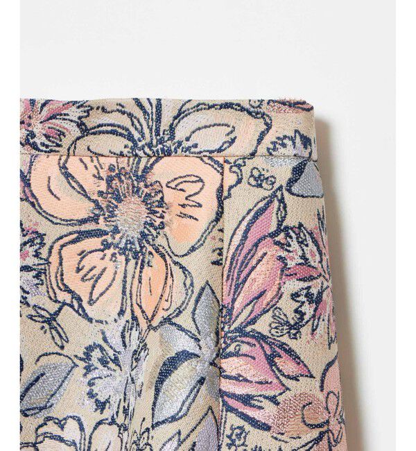 LOULOU WILLOUGHBY「【LOULOU WILLOUGHBY】MALHIAフラワージャガードフレアスカート」|フレア|