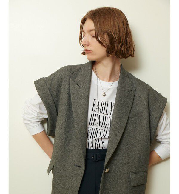 allureville「ウールライクポリツイルジレジャケット」|テーラードジャケット|