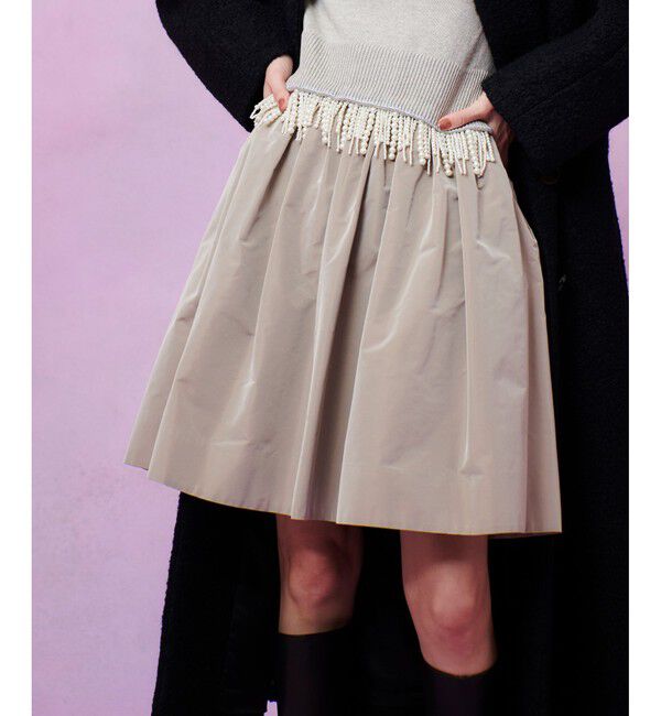 LOULOU WILLOUGHBY「【LOULOU WILLOUGHBY】タフタギャザースカート」|スカート|