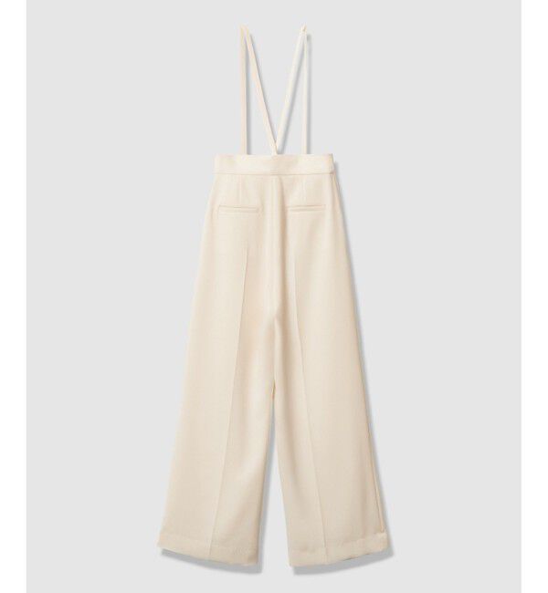 LOULOU WILLOUGHBY「【LOULOU WILLOUGHBY】ダブルクロスハイウエストサロペットパンツ」|チノ|