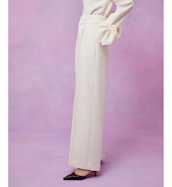 LOULOU WILLOUGHBY「【LOULOU WILLOUGHBY】ダブルクロスハイウエストサロペットパンツ」|チノ|