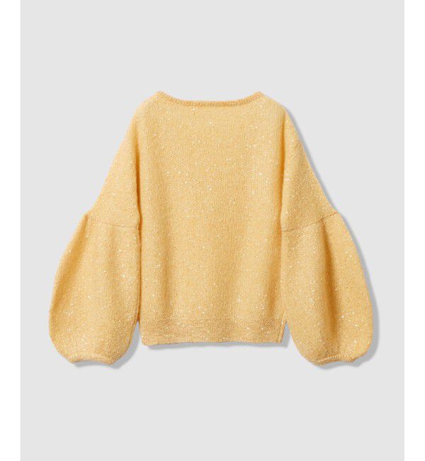 allureville「モヘヤ混スパンコールプルオーバー」|ニット・セーター|