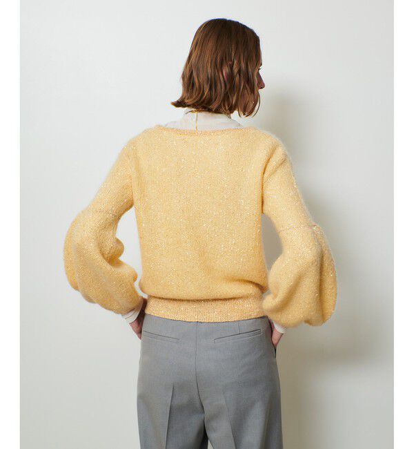 allureville「モヘヤ混スパンコールプルオーバー」|ニット・セーター|