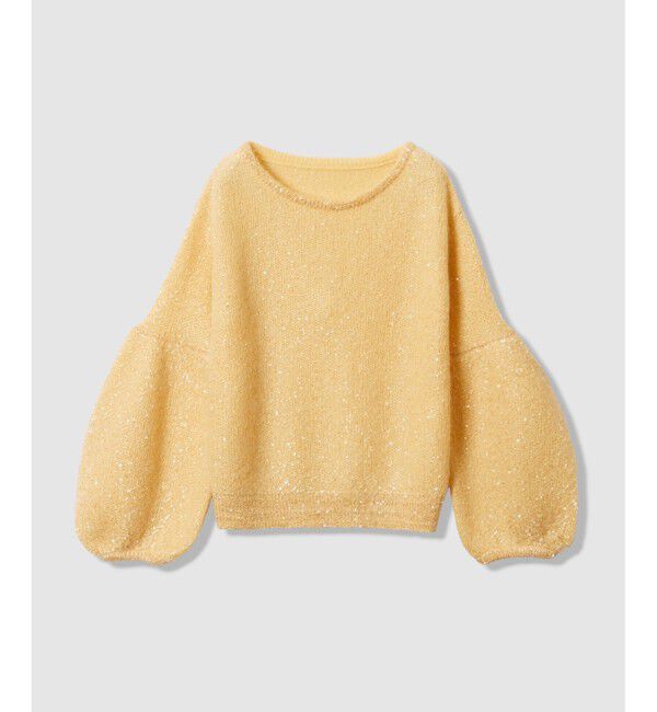 allureville「モヘヤ混スパンコールプルオーバー」|ニット・セーター|