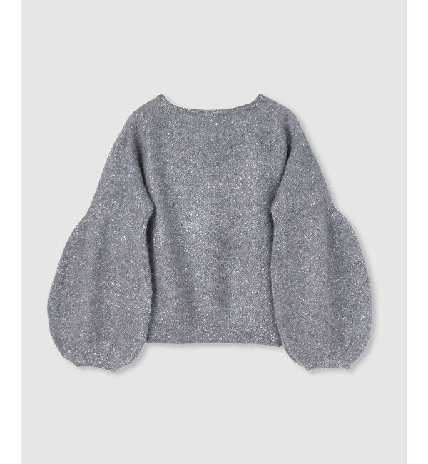 allureville「モヘヤ混スパンコールプルオーバー」|ニット・セーター|