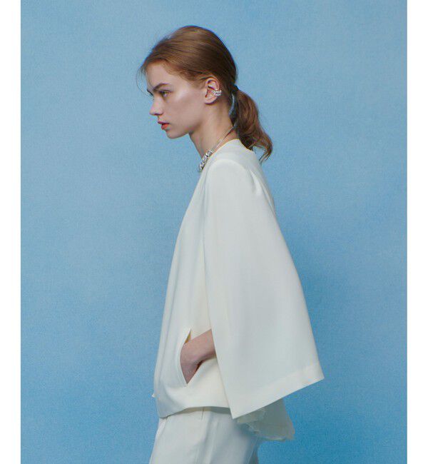 LOULOU WILLOUGHBY「◇【LOULOU WILLOUGHBY】リトルブラックケープジャケット」|ノーカラージャケット|