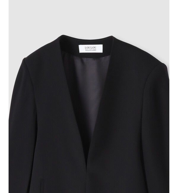 LOULOU WILLOUGHBY「◇【LOULOU WILLOUGHBY】リトルブラックケープジャケット」|ノーカラージャケット|