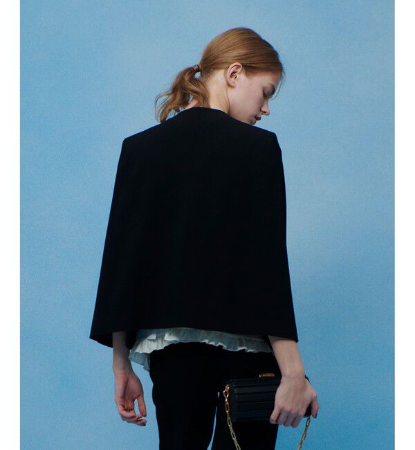 LOULOU WILLOUGHBY「◇【LOULOU WILLOUGHBY】リトルブラックケープジャケット」|ノーカラージャケット|