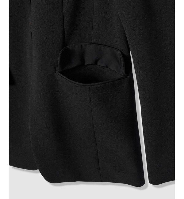 LOULOU WILLOUGHBY「【LOULOU WILLOUGHBY】ダブルクロスノーカラージャケット」|ノーカラージャケット|